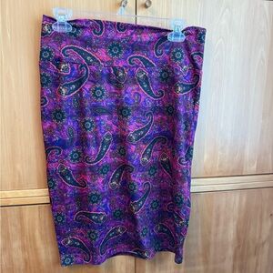 LuLaRoe Multicolor Paisley Skirt